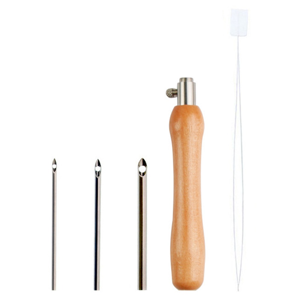 Embroidery X Stitch - 5Pcs 2.5mm/3.5mm/5mm Punch Needle Set Wooden