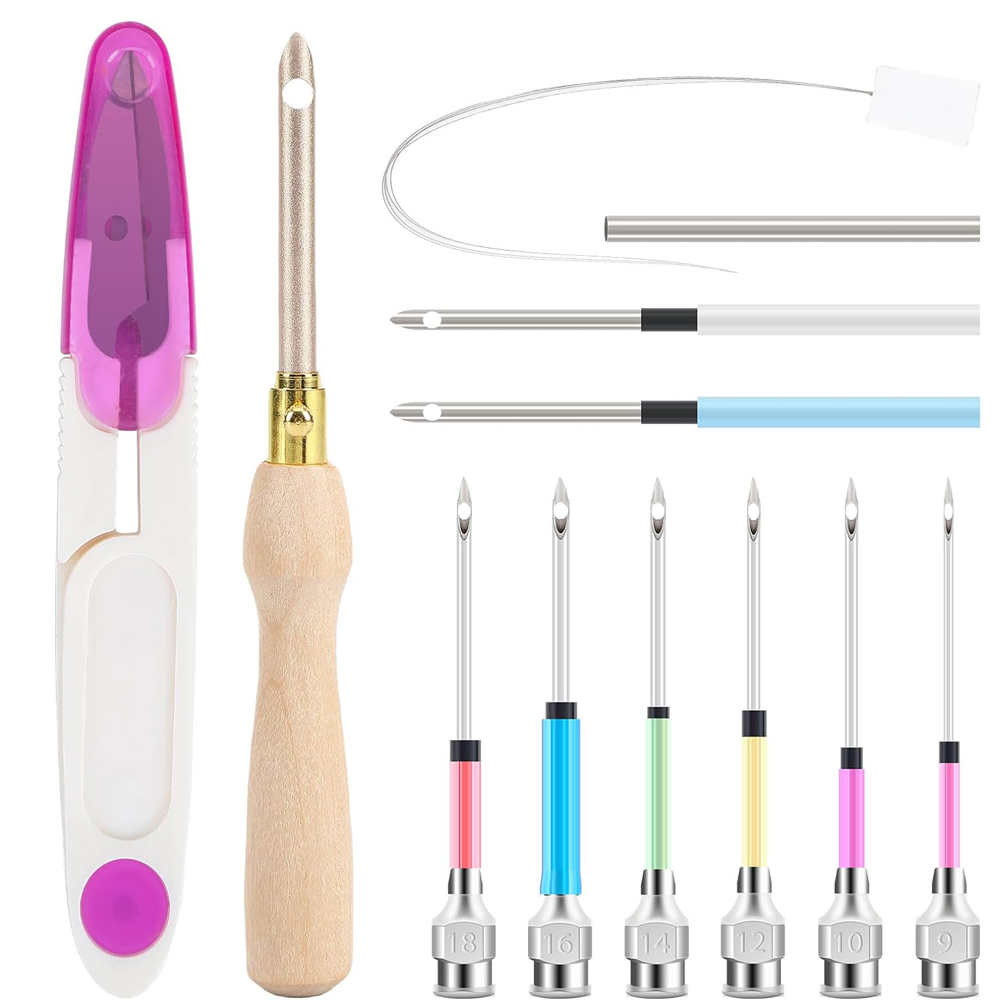 Embroidery X Stitch - 13Pcs Punch Needle Kit Adjustable Punch