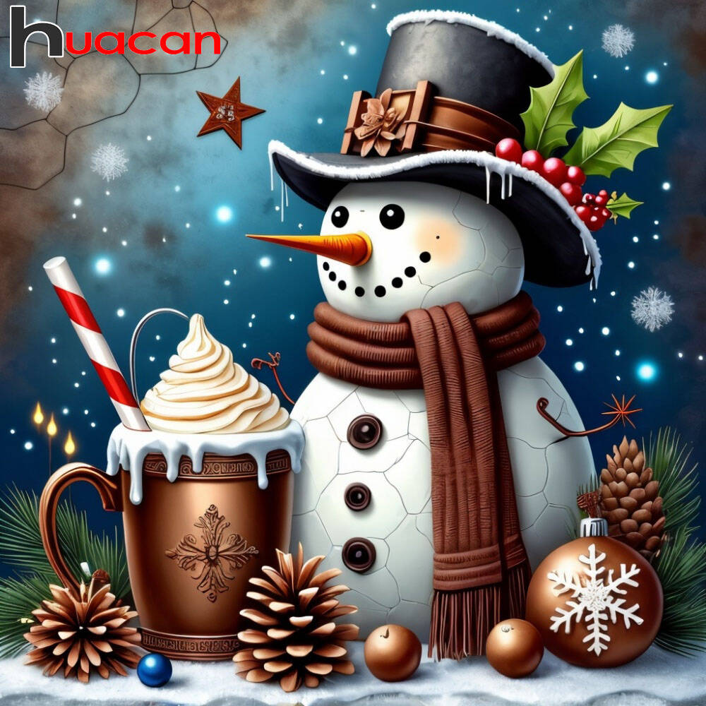 HUACAN DIY 5D Diamond Painting - Embroidery Xmas ulasan dan harga