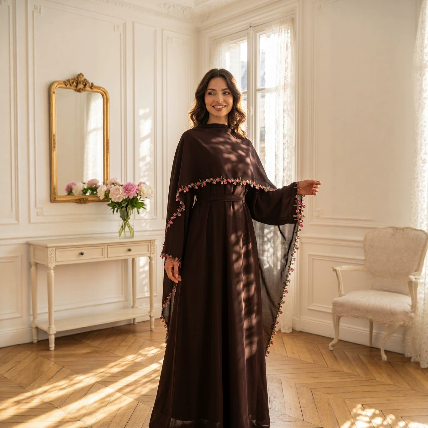 Elegant Embroidery Abayas Hija - Embroidery Kebaya ulasan dan harga