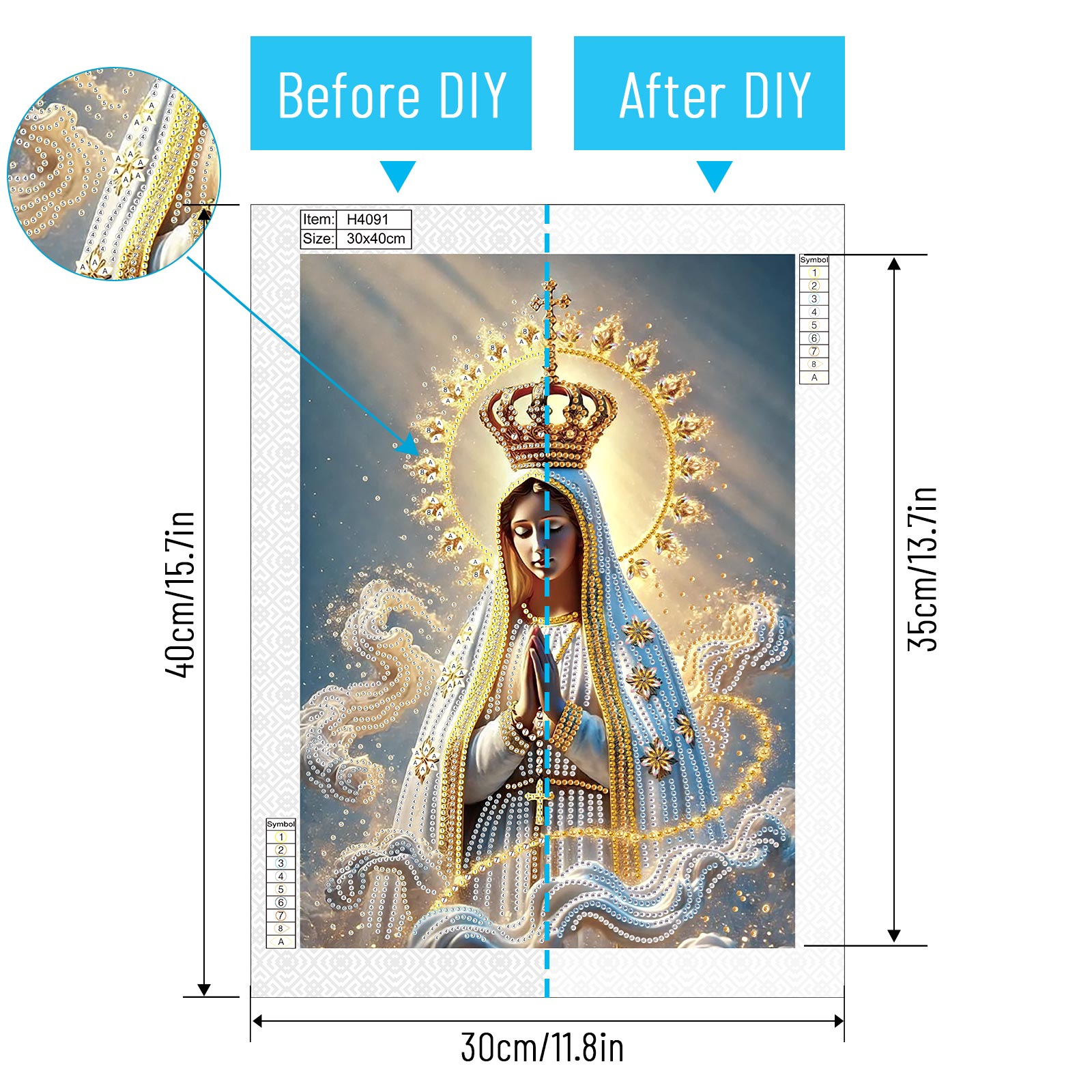 Special Shape Diamond Art Pain - Embroidery Icon ulasan dan harga