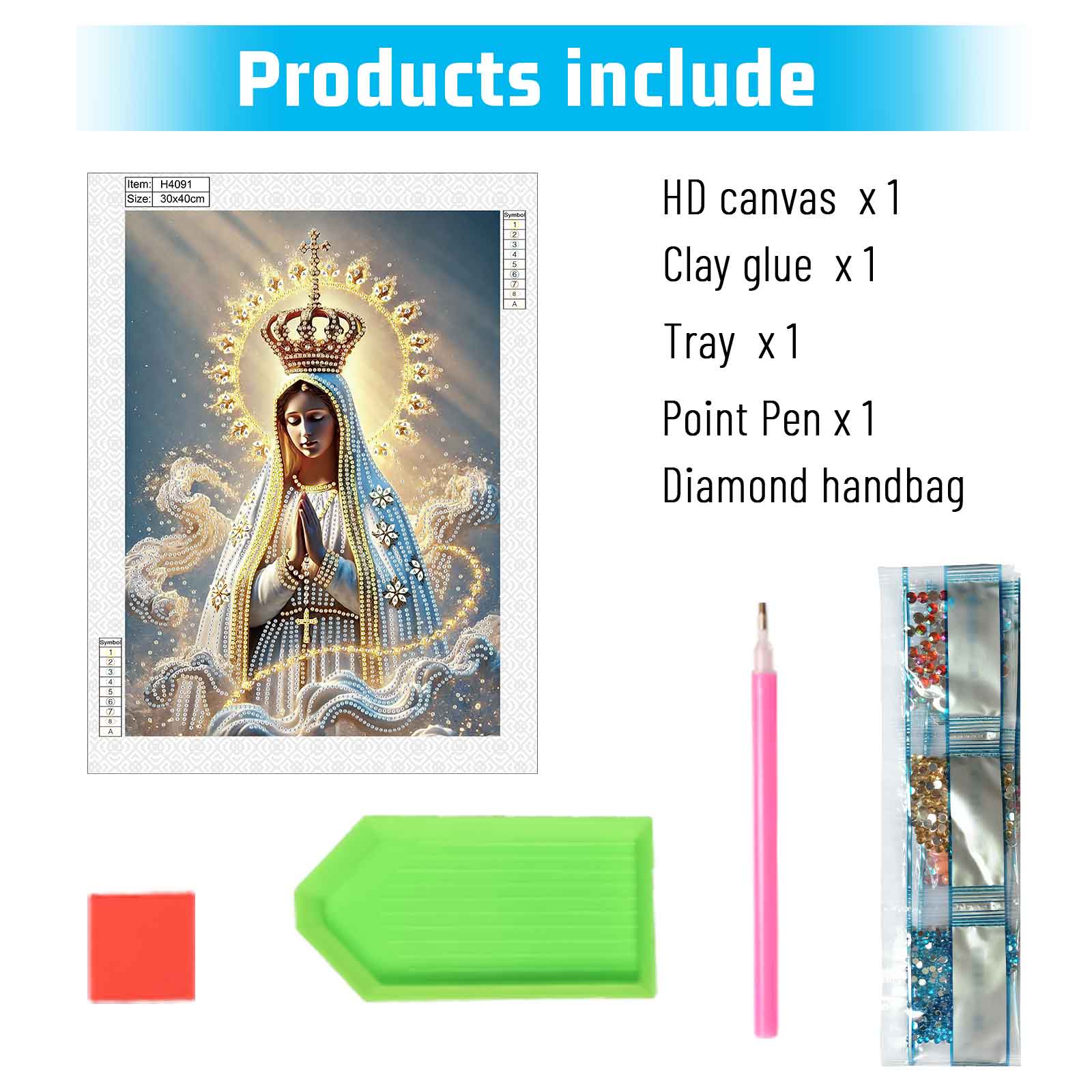 Special Shape Diamond Art Pain - Embroidery Icon ulasan dan harga