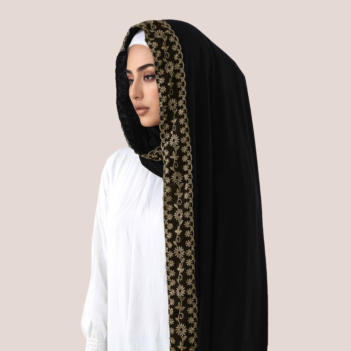 Lace Embroidery Cotton Jersey  - Embroidery Fashion ulasan dan harga