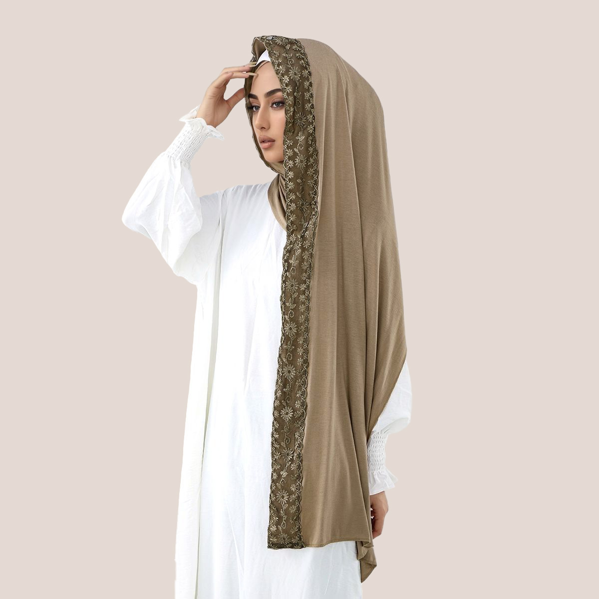 Lace Embroidery Cotton Jersey  - Embroidery Fashion ulasan dan harga