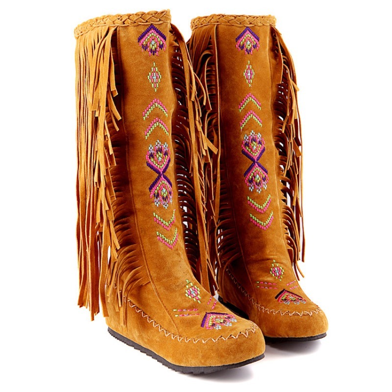 Tassel Boots Handmade Embroide - Embroidery Designer ulasan dan harga