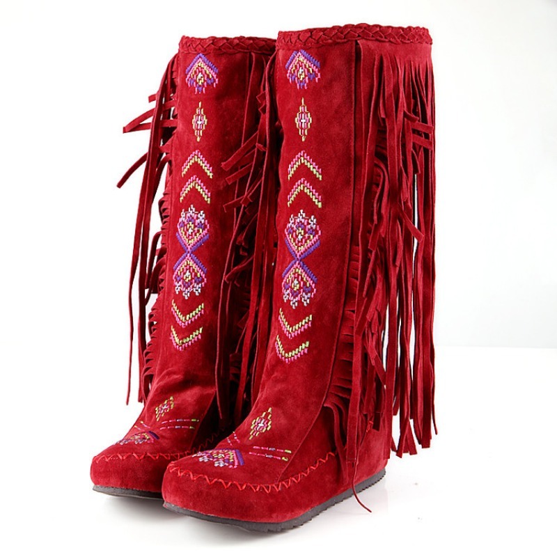 Tassel Boots Handmade Embroide - Embroidery Designer ulasan dan harga