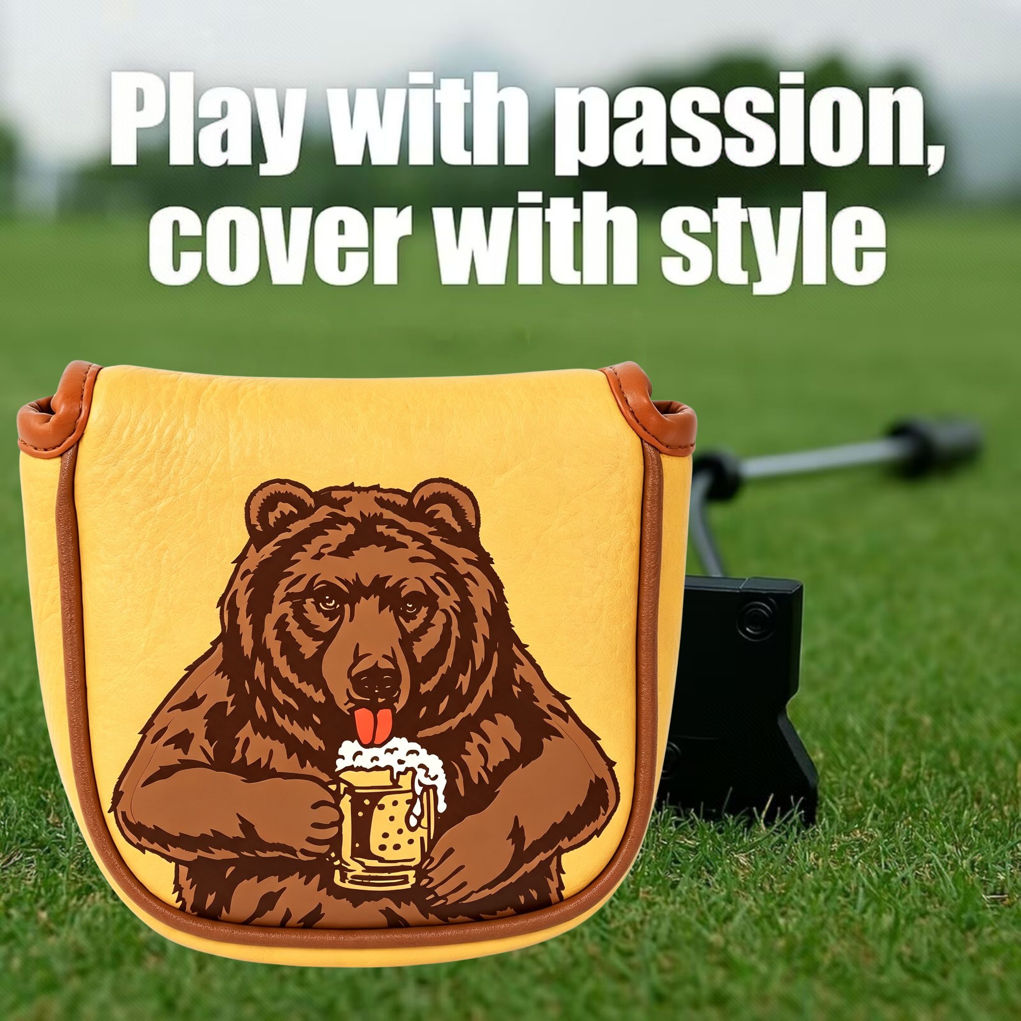 Skull Embroidered Golf Mallet  - Embroidery Xmas ulasan dan harga