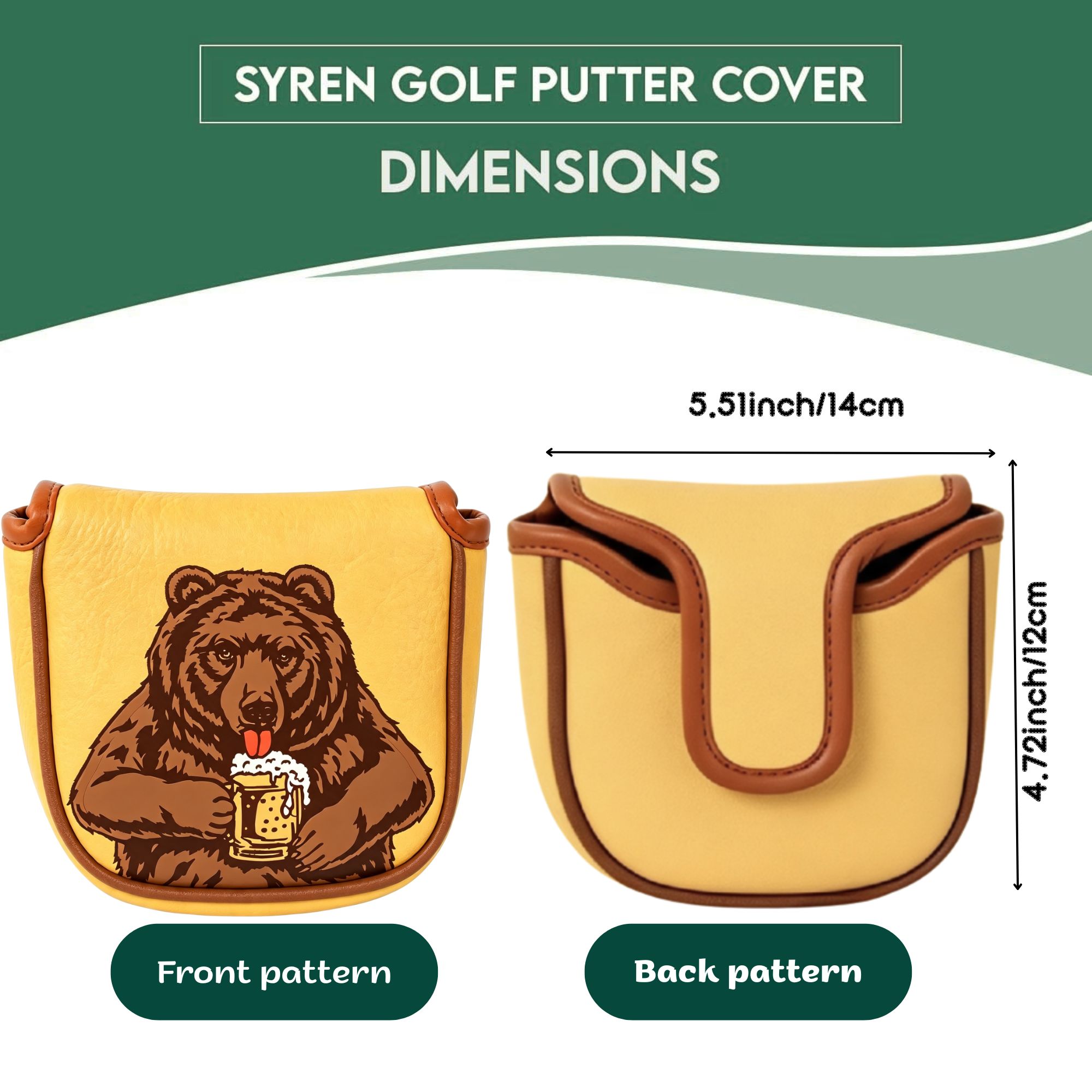 Skull Embroidered Golf Mallet  - Embroidery Xmas ulasan dan harga