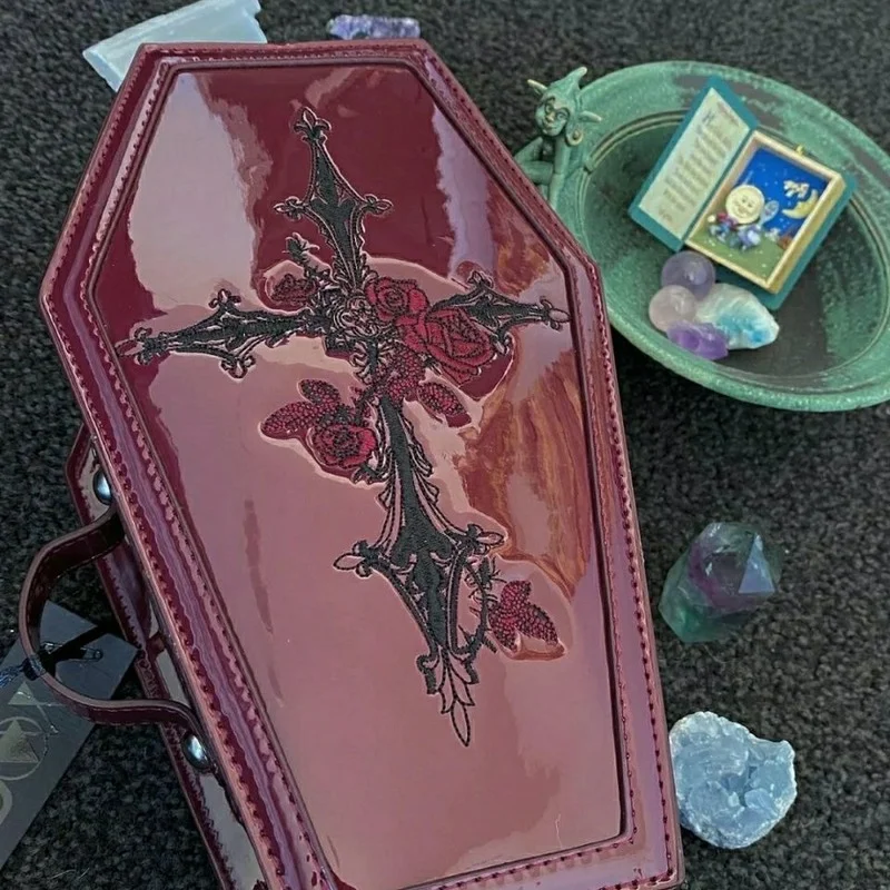 Harajuku Y2K Lolita Handbags C - Embroidery Gothic ulasan dan harga