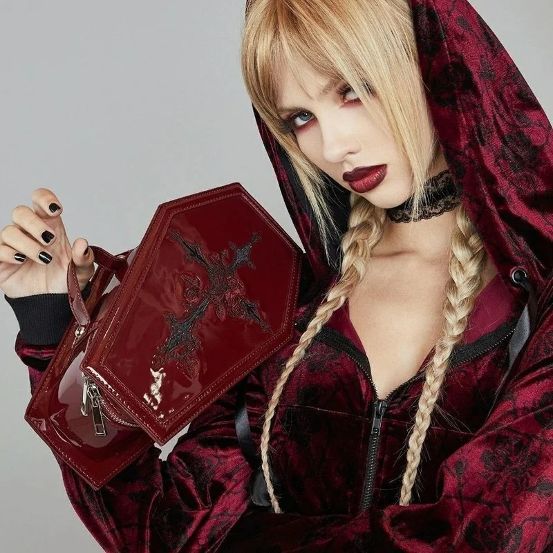 Harajuku Y2K Lolita Handbags C - Embroidery Gothic ulasan dan harga