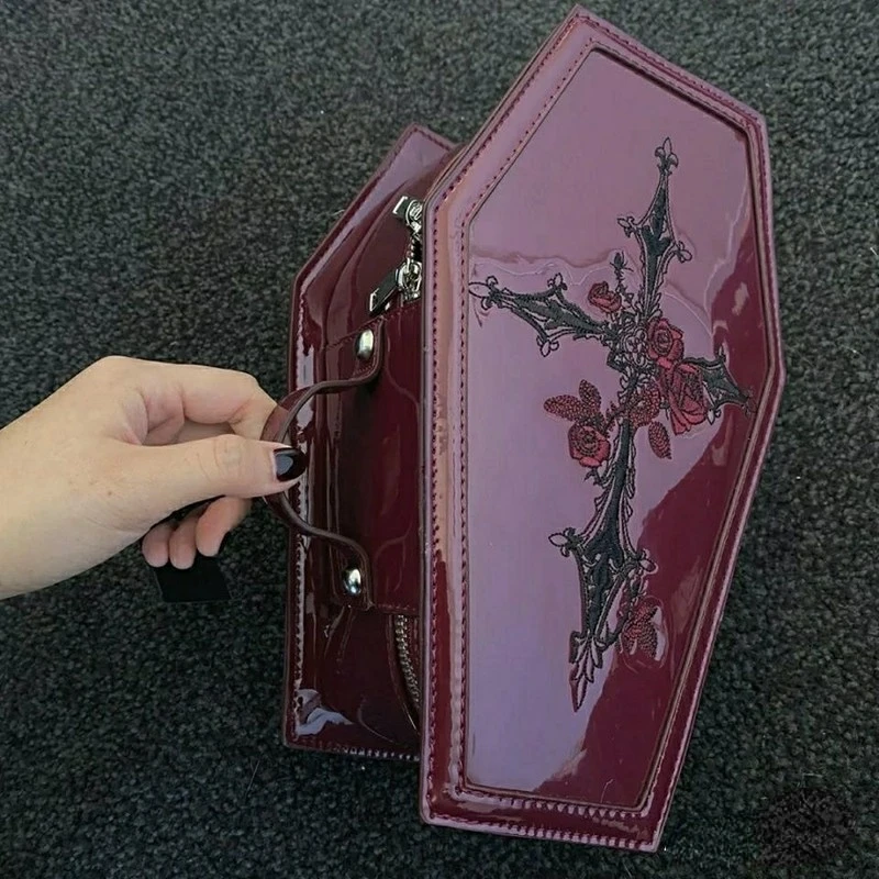 Harajuku Y2K Lolita Handbags C - Embroidery Gothic ulasan dan harga