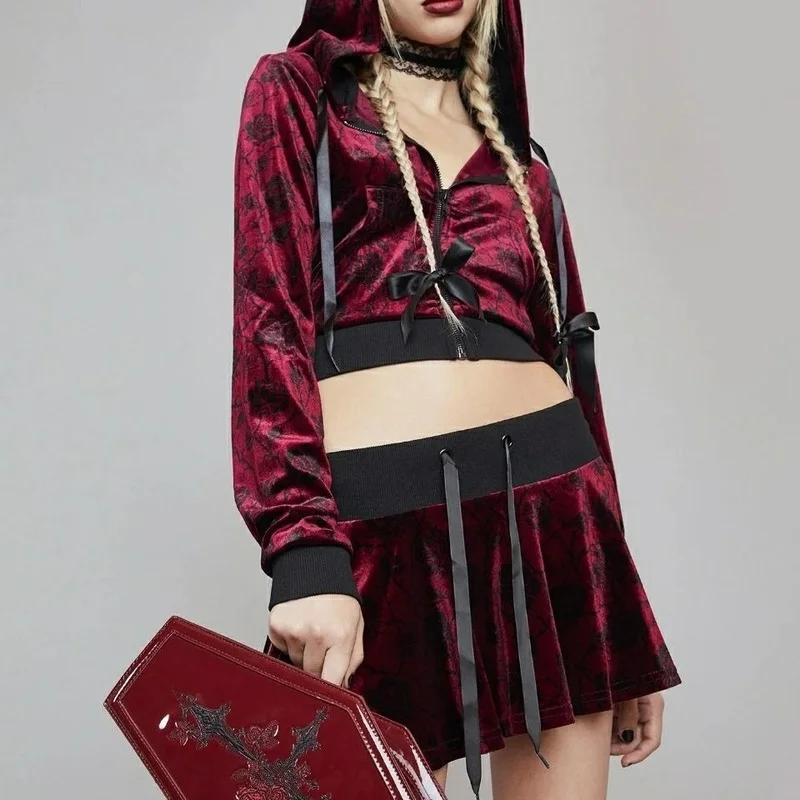 Harajuku Y2K Lolita Handbags C - Embroidery Gothic ulasan dan harga