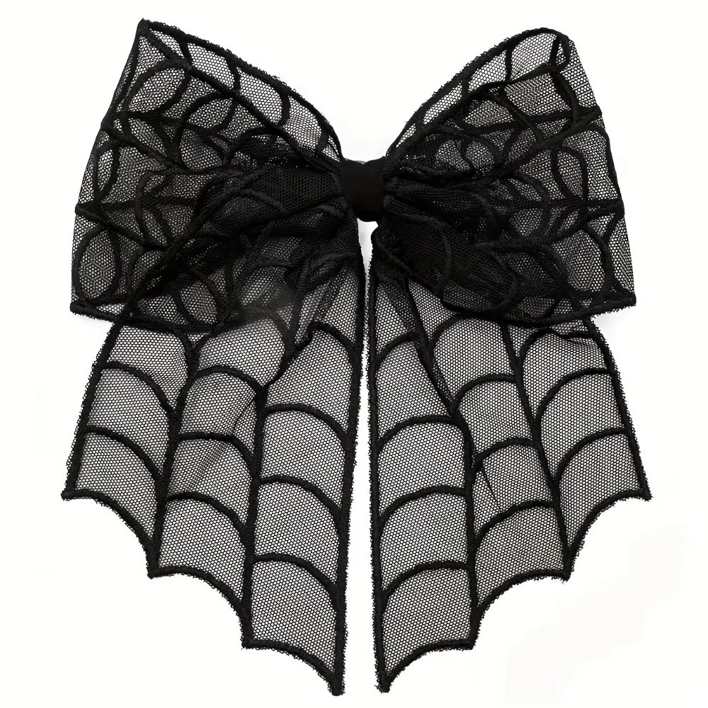 Lace Tulle Veil Hair Clips Bat - Embroidery Gothic ulasan dan harga