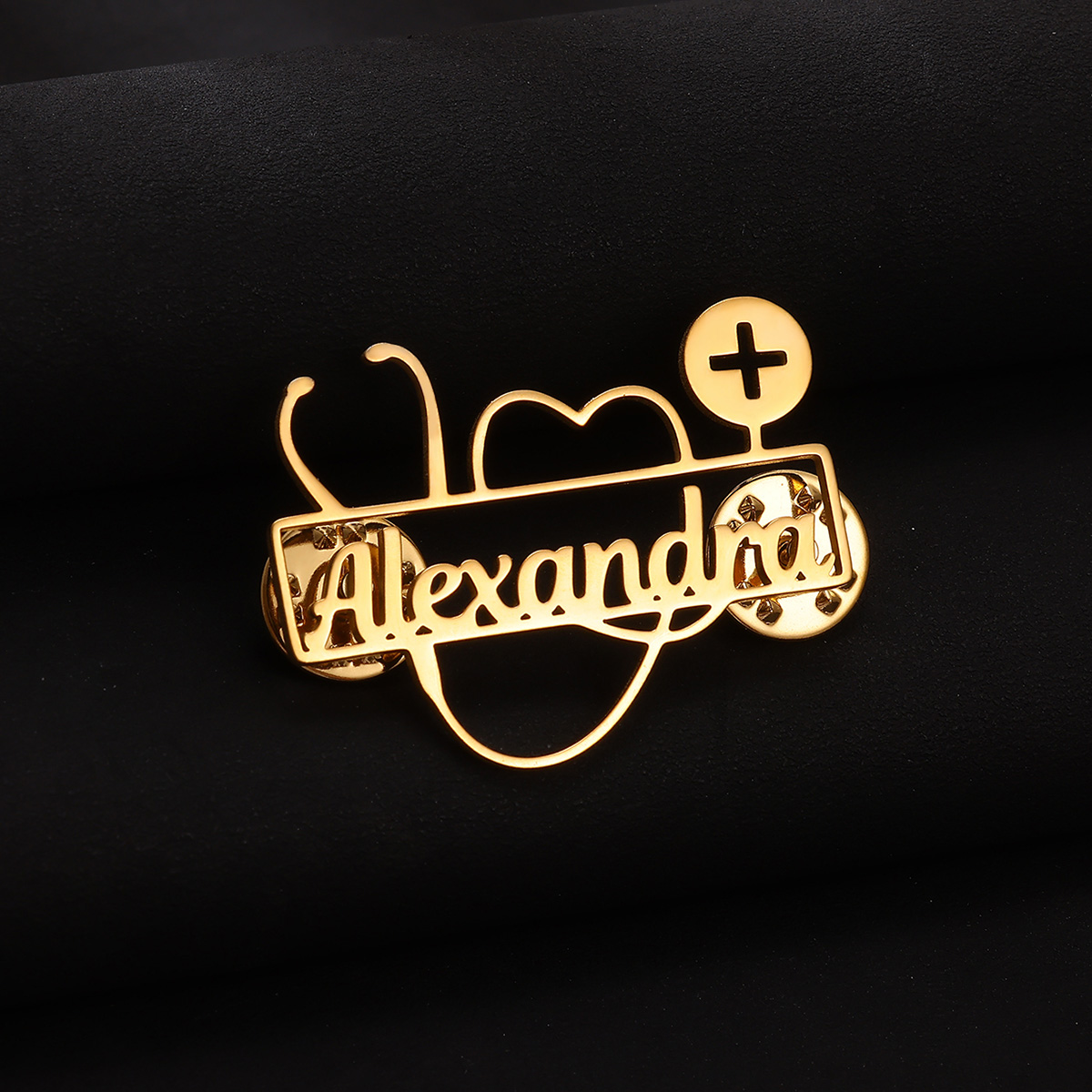 Custom Stethoscope Brooch Pers - Embroidery Icon ulasan dan harga