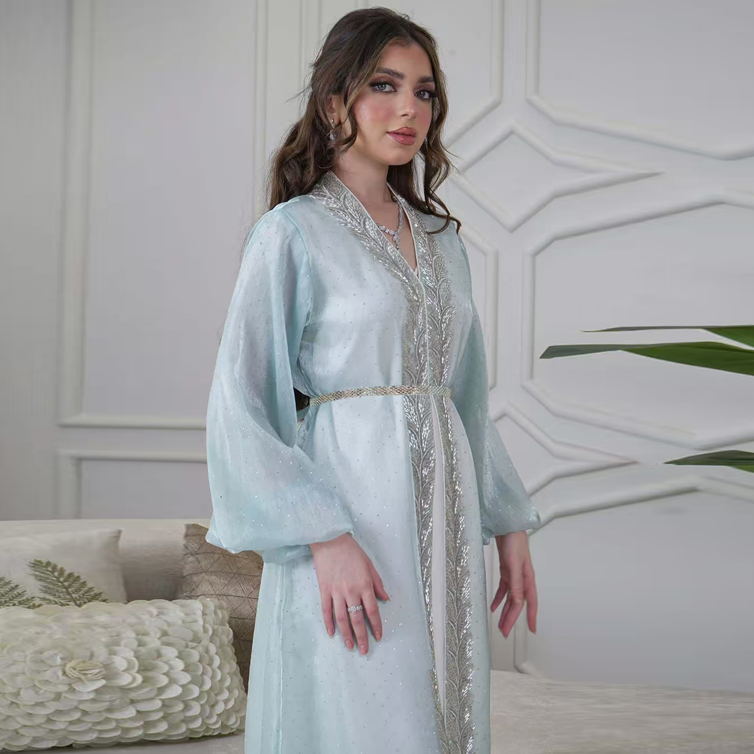 Eid Mubarak Djellaba Kimono Ca - Embroidery Kebaya ulasan dan harga