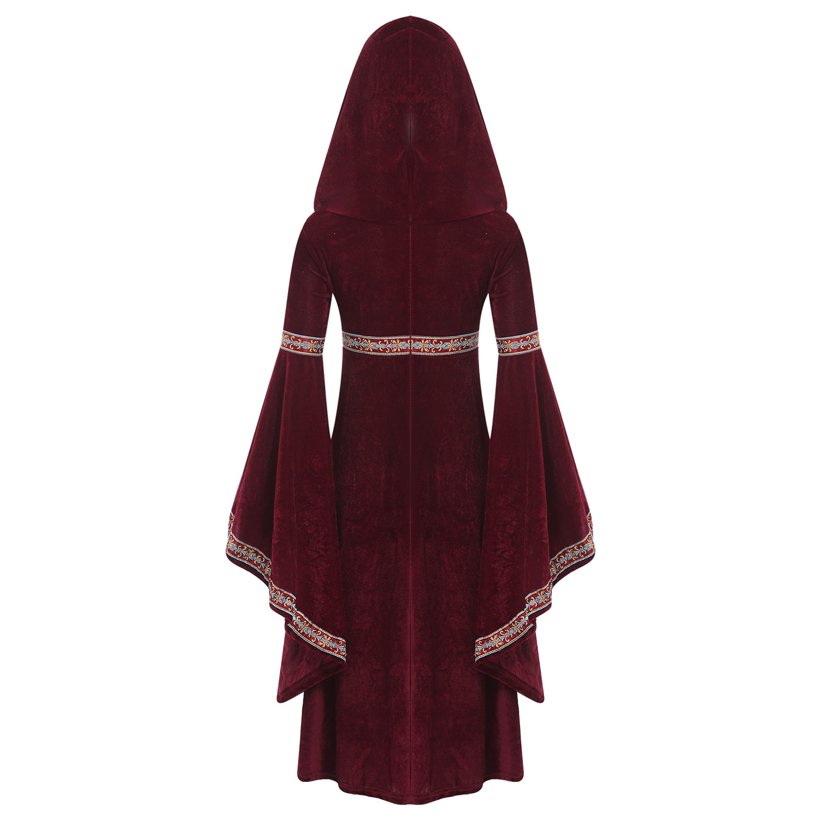 Hooded Medieval Princess Costu - Embroidery Gothic ulasan dan harga