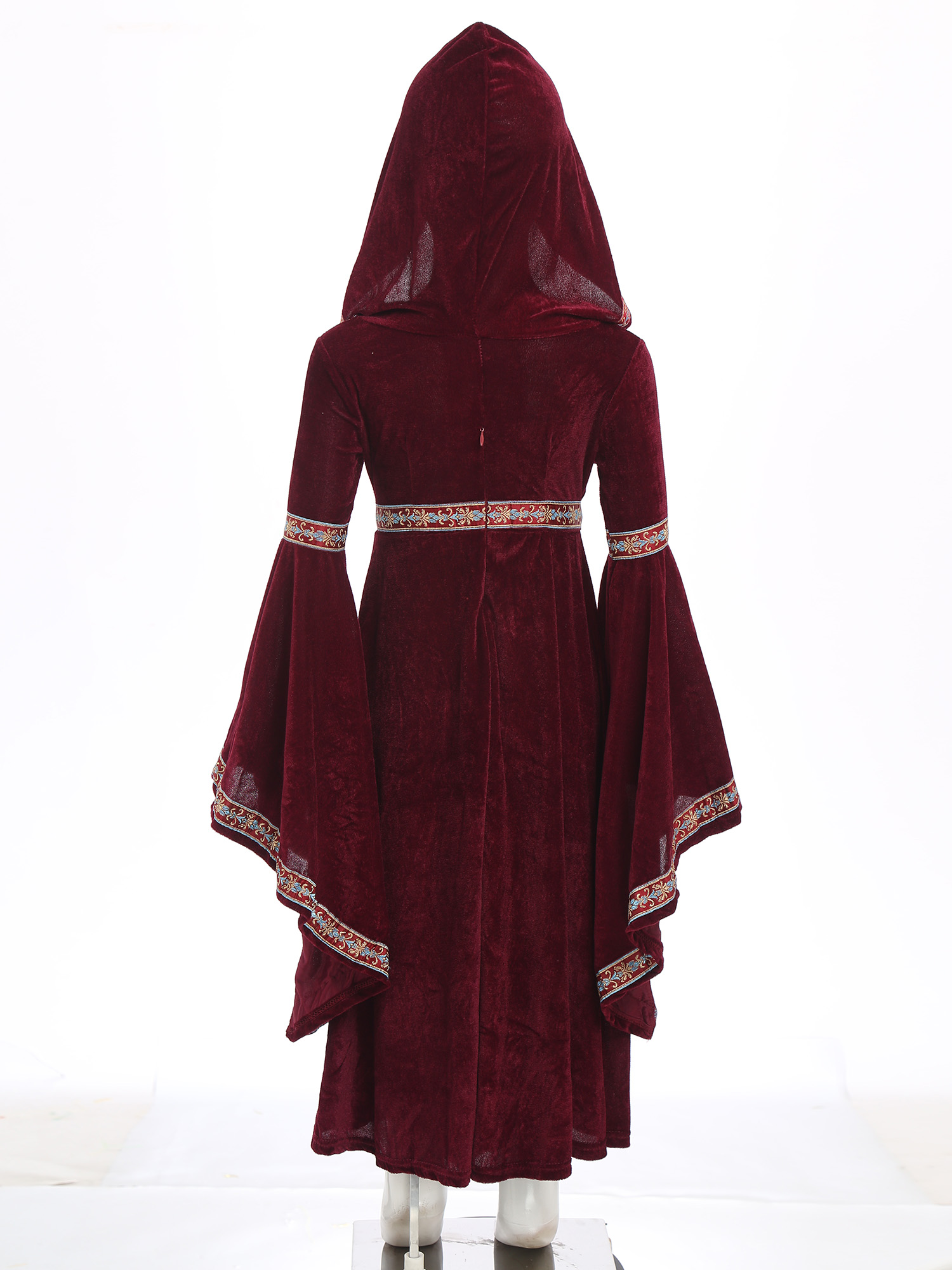 Hooded Medieval Princess Costu - Embroidery Gothic ulasan dan harga
