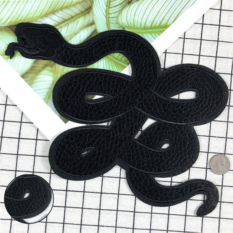1Pc Black Snake Embroidery Pat - Embroidery Alpha ulasan dan harga