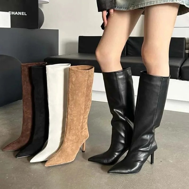 Luxury Women Long Boots Fashio - Embroidery Designer ulasan dan harga