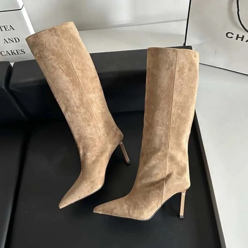 Luxury Women Long Boots Fashio - Embroidery Designer ulasan dan harga