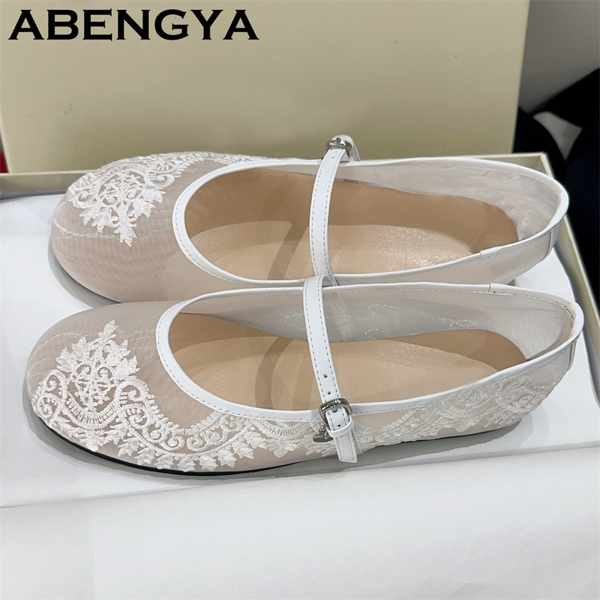 Lace Embroidery Flat Shoes for - Embroidery Designer ulasan dan harga