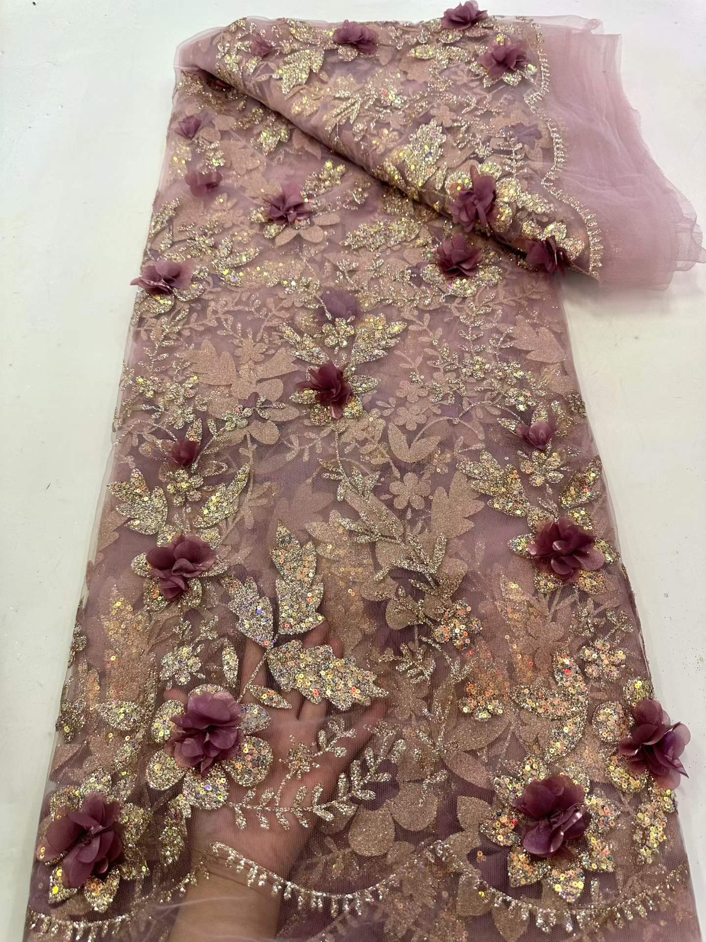 African Lace Fabric Embroidere - Embroidery Abaya ulasan dan harga