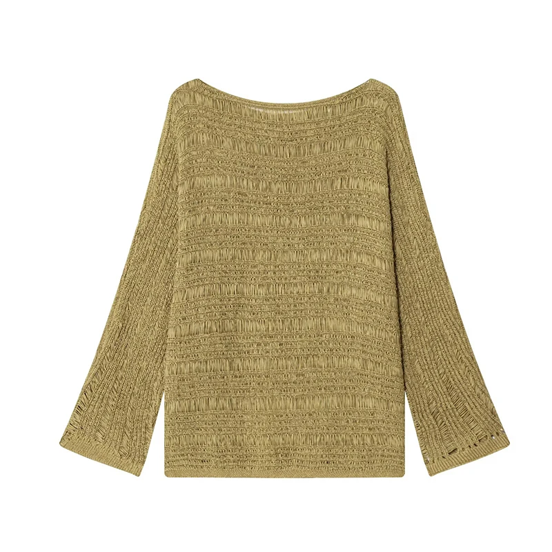 Vintage Boat Neck Knit Sweater - Embroidery Knit ulasan dan harga