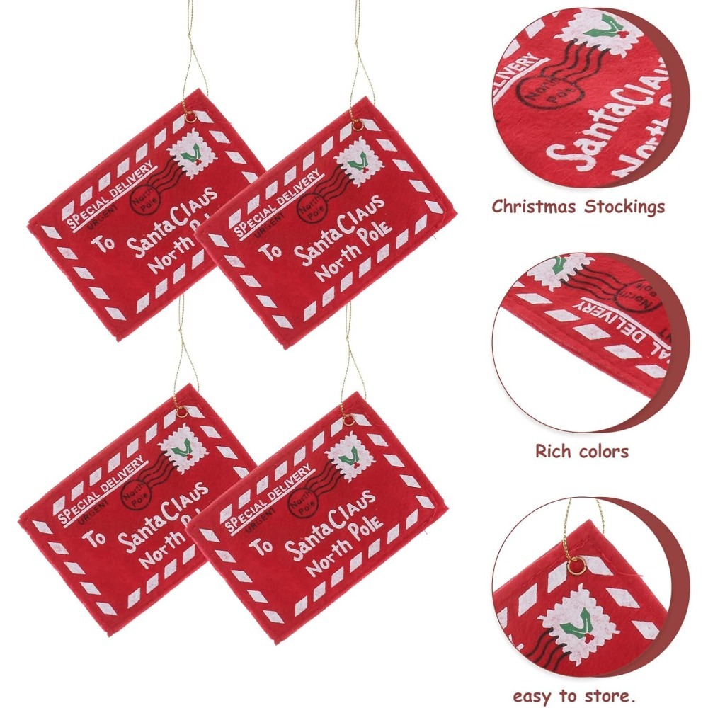 12Pcs Santa Claus Felt Envelop - Embroidery Xmas ulasan dan harga