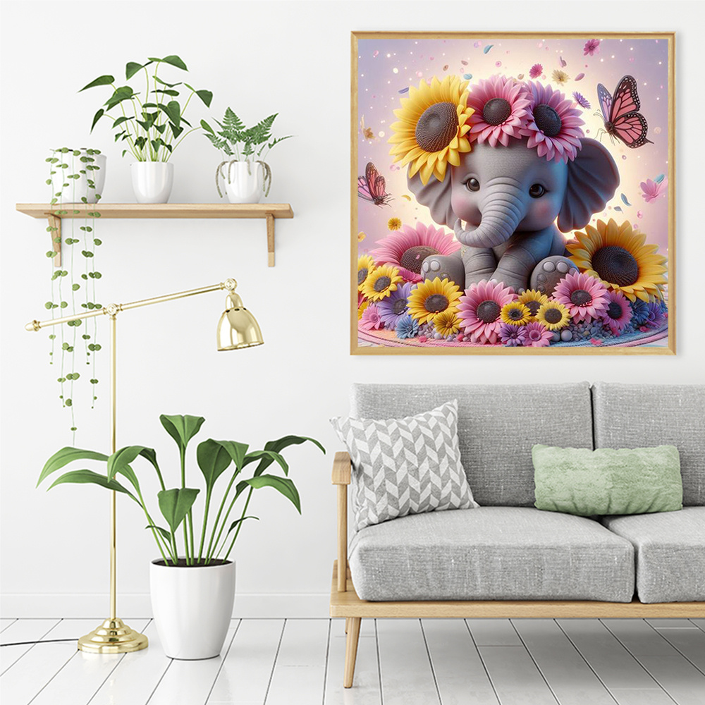 Evershine Elephant Diamond Pai - Embroidery X Stitch ulasan dan harga