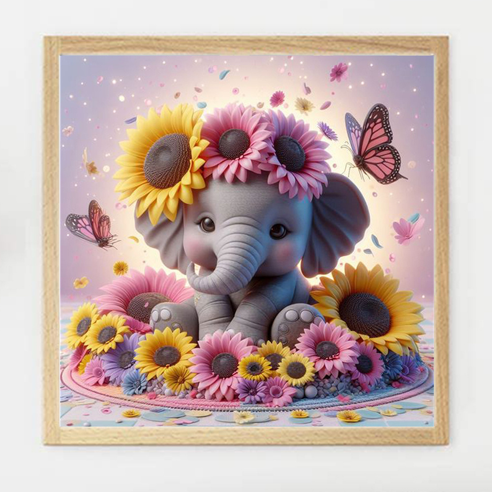 Evershine Elephant Diamond Pai - Embroidery X Stitch ulasan dan harga