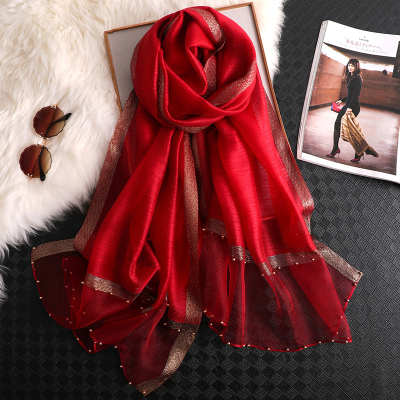 2024 Luxury 100% Silk Shawl Sc - Embroidery Hijab ulasan dan harga