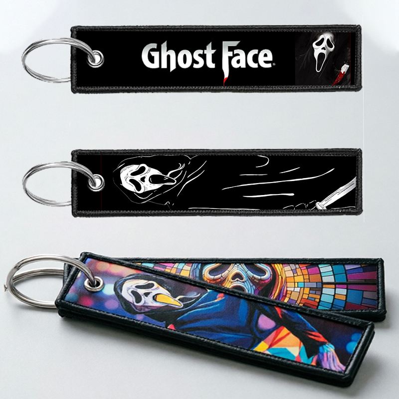 GHOST FACE Key Chain for Men W - Embroidery Gift ulasan dan harga