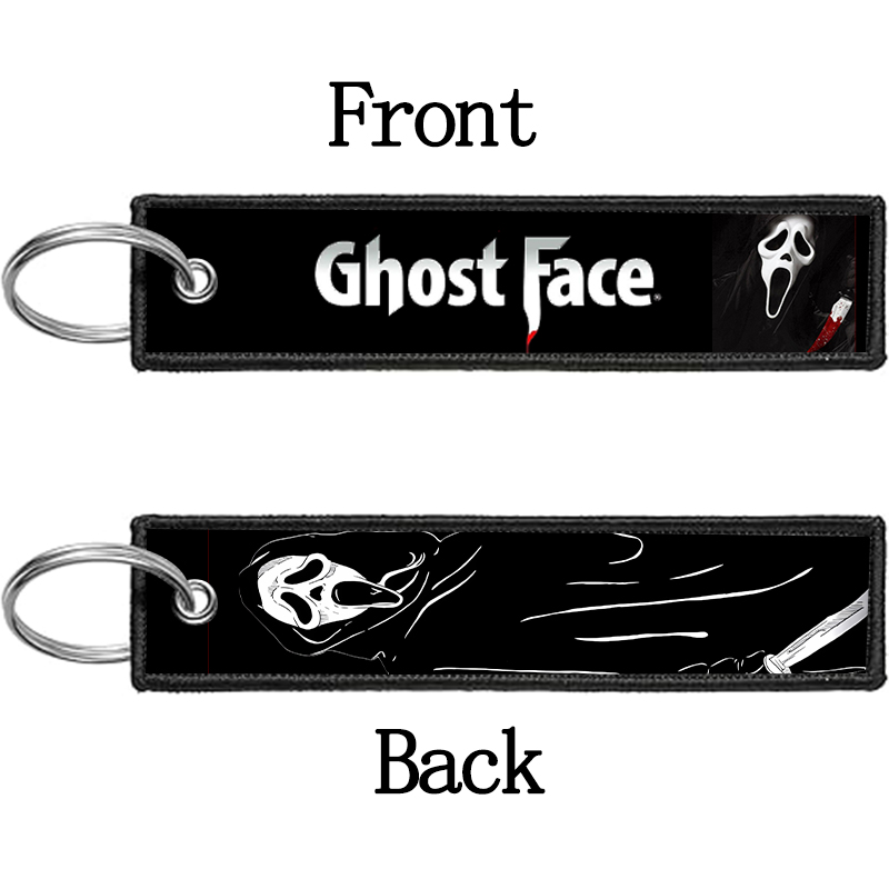 GHOST FACE Key Chain for Men W - Embroidery Gift ulasan dan harga