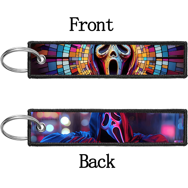 GHOST FACE Key Chain for Men W - Embroidery Gift ulasan dan harga