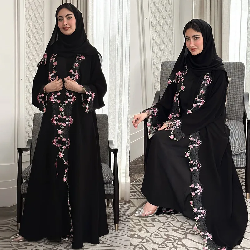 Black Embroidery Kimono Jalabi - Embroidery Kebaya ulasan dan harga