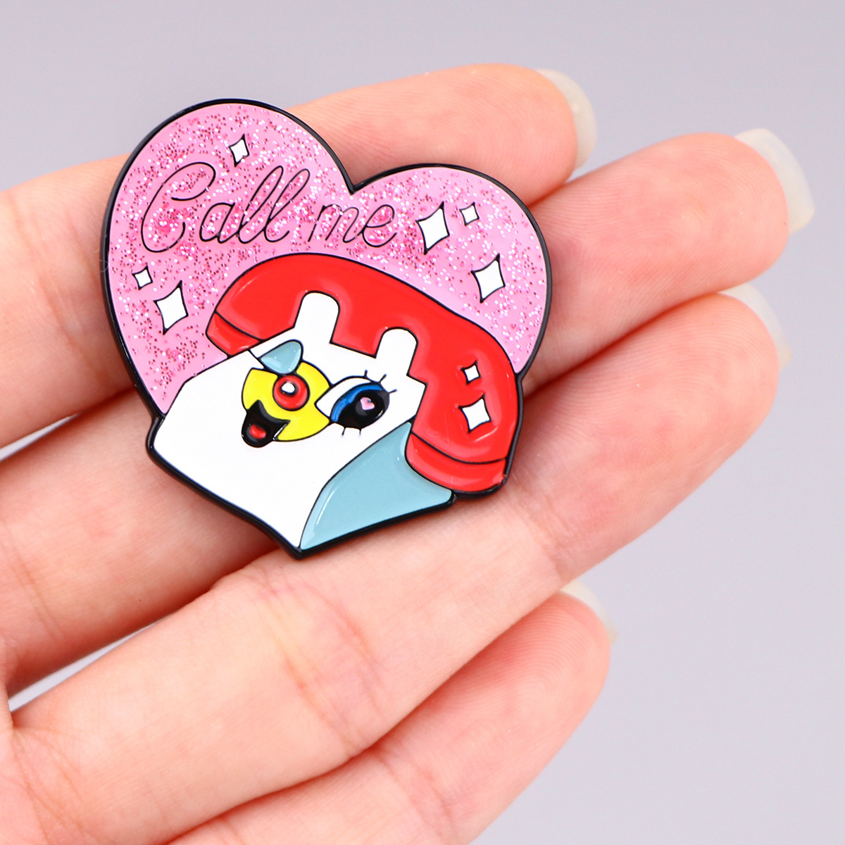 Cute Police Girl Alloy Brooch  - Embroidery Icon ulasan dan harga
