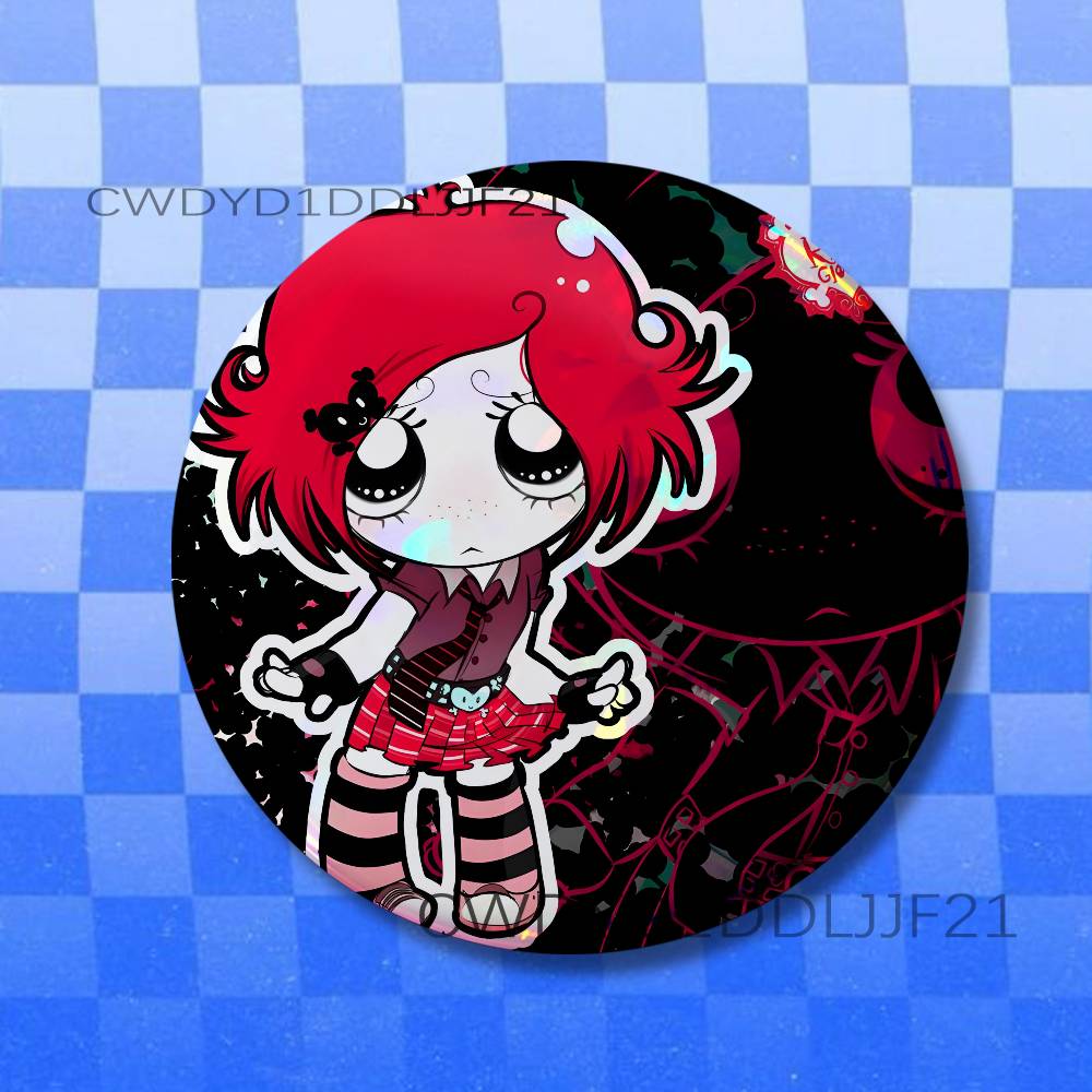R-Ruby Gloom Gothic Badge Broo - Embroidery Gothic ulasan dan harga