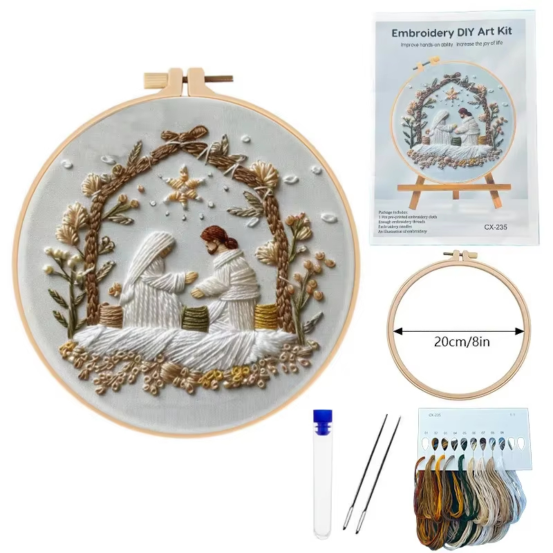 Jesus Birth Christmas Embroide - Embroidery X Stitch ulasan dan harga