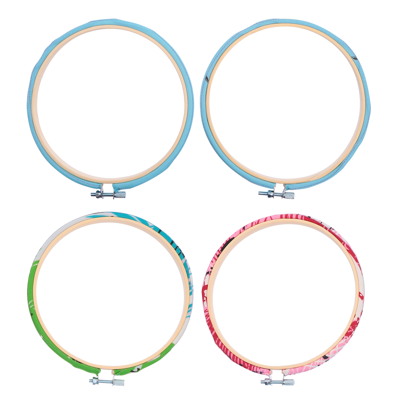 4Pcs Cross Stitch Hoops Wooden - Hoop Tightener Tool ulasan dan harga