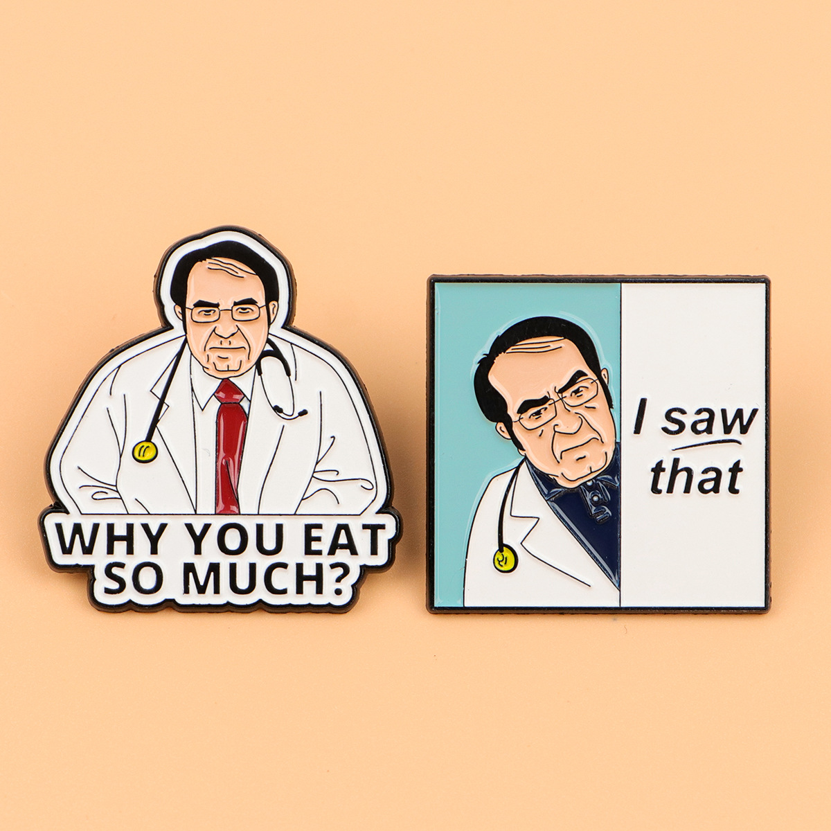 Medical Doctor Character Brooc - Embroidery Icon ulasan dan harga