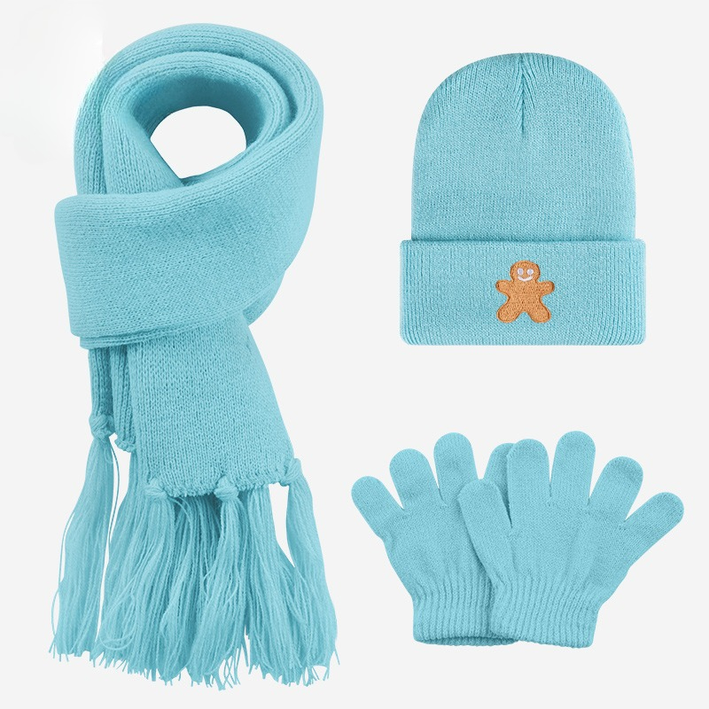 Soft Knitted 3Pcs Toddler Hat  - Embroidery Xmas ulasan dan harga