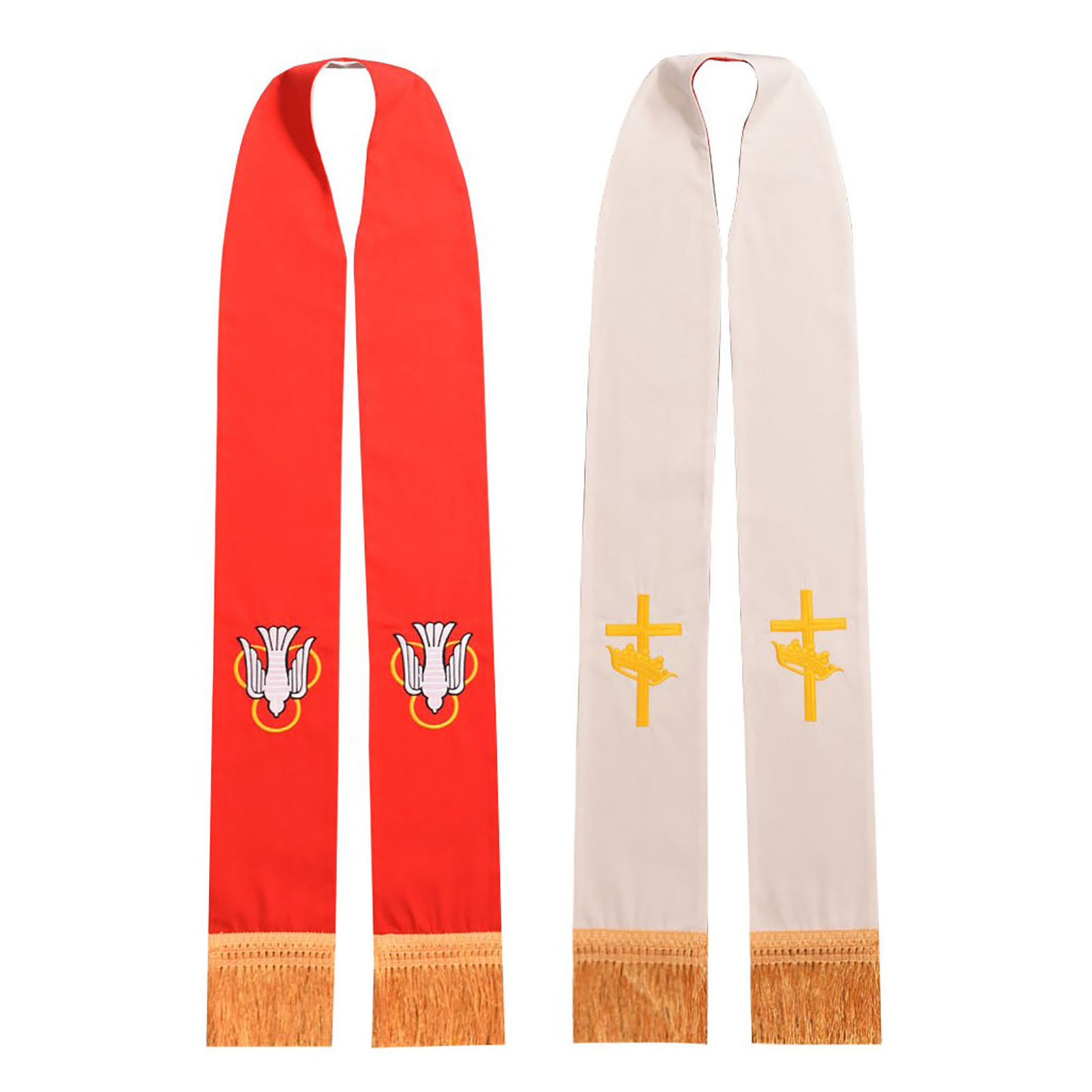 Reversible Clergy Stole Double - Embroidery Knit ulasan dan harga