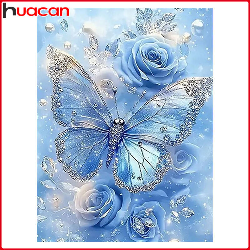 HUACAN Ice Diamond Butterfly A - Embroidery Icon ulasan dan harga