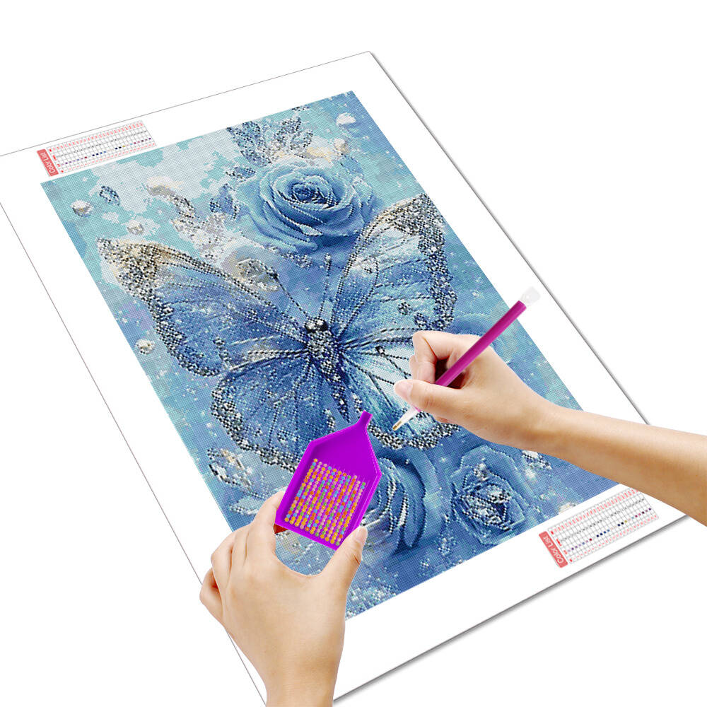 HUACAN Ice Diamond Butterfly A - Embroidery Icon ulasan dan harga