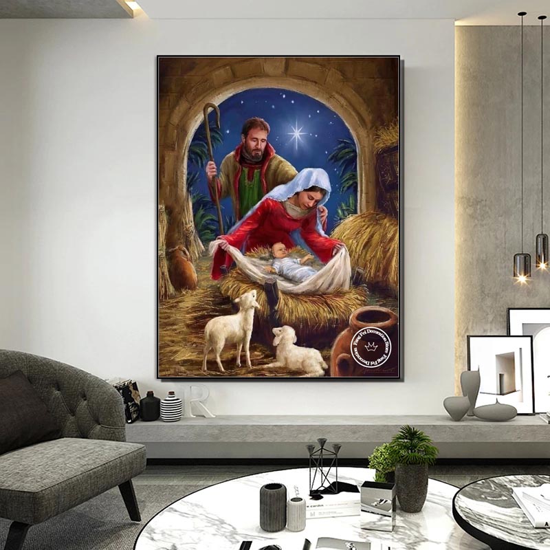 Jesus Christ Born Full Diamond - Embroidery Icon ulasan dan harga