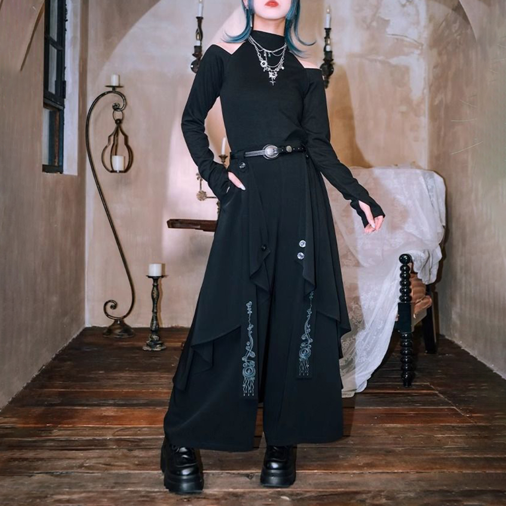 Dark Gothic Embroidered Ribbon - Embroidery Gothic ulasan dan harga