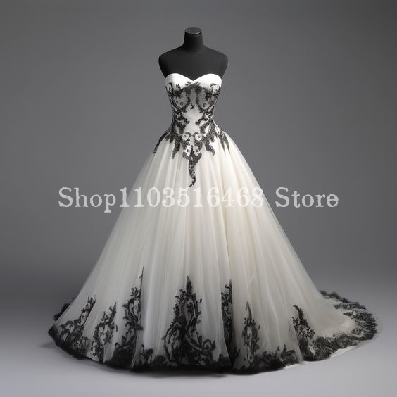 Black White Gothic Embroidered - Embroidery Gothic ulasan dan harga