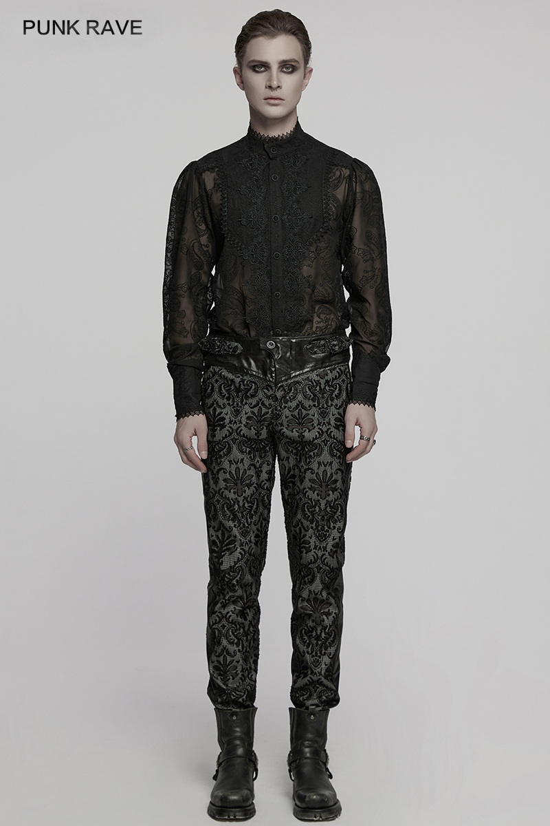 PUNK RAVE Men's Gothic Palace  - Embroidery Gothic ulasan dan harga