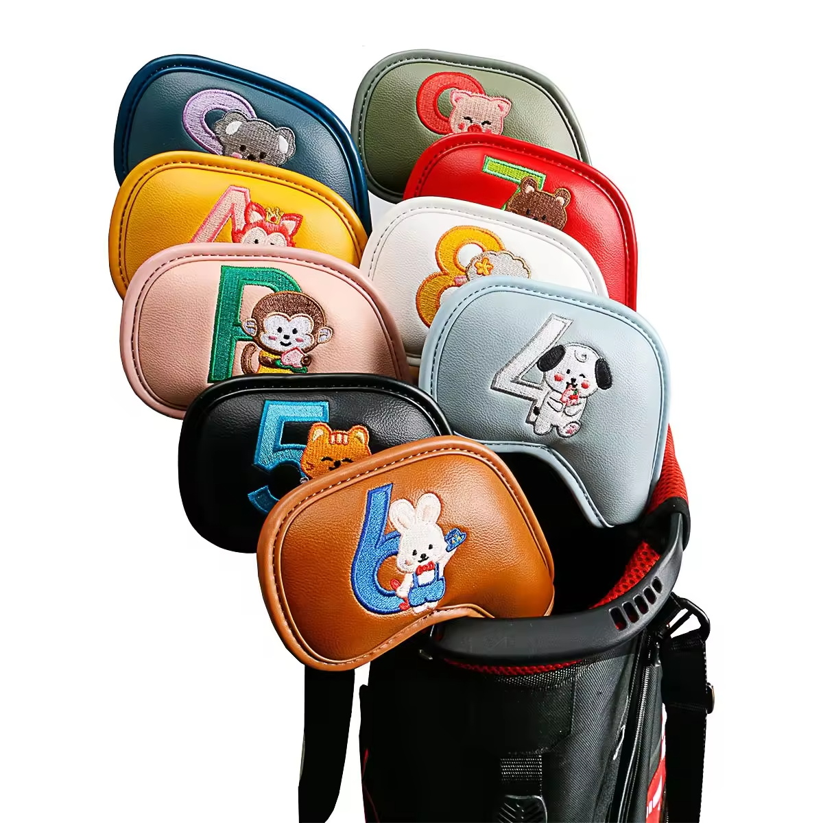 9Pcs Cute Cartoon Animal Golf  - Embroidery Gift ulasan dan harga