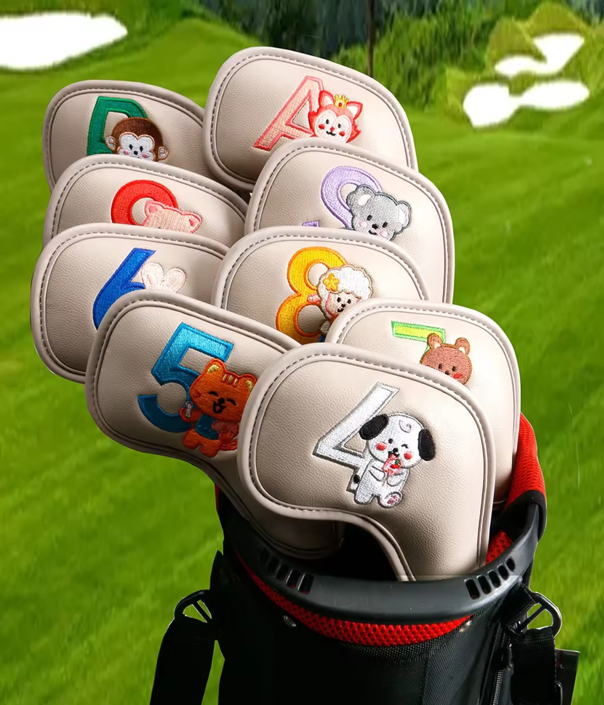 9Pcs Cute Cartoon Animal Golf  - Embroidery Gift ulasan dan harga